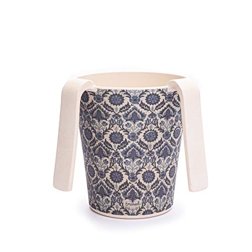 EMANUEL Yair Bamboo Hand Washing Cup for Netilat Yadayim Traditional Jewish Judaica (Blue Motif NYO-14) - style: Blue Motif NYO-14