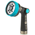 RAINPOINT Hose Sprayer Nozzle Heavy Duty - 8 Spray Patterns Garden Hose Nozzle with Adjustable Flow Control for Watering Plants, Washing Cars,Washing Pets, Thumb Control (Blue) - color: Blue