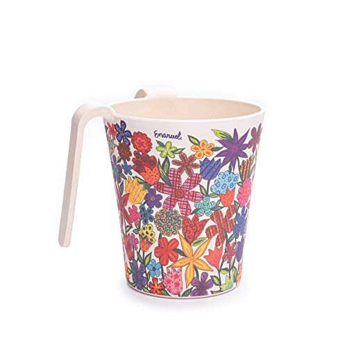EMANUEL Yair Bamboo Hand Washing Cup for Netilat Yadayim Traditional Jewish Judaica (Flowers NYO-4) - style: Flowers NYO-4
