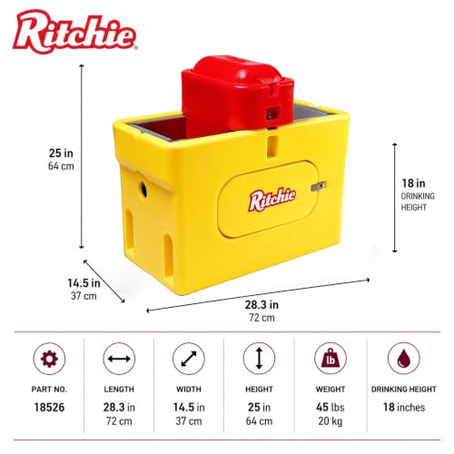 Ritchie Omni Fount 2 Automatic Heated Cattle, Horse Waterer - color: Yellow
