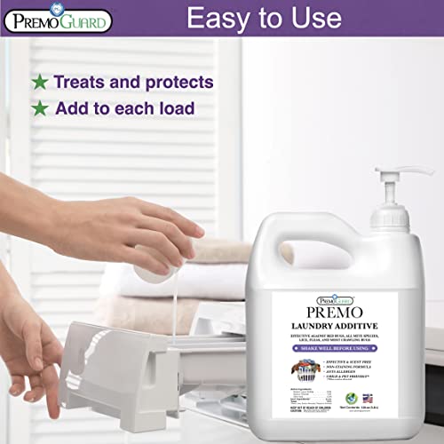 Premo Guard Bed Bug, Mite & Lice Natural Laundry Detergent Additive - size: 128 Fl Oz (Pack of 1)