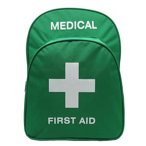 Red Emergency Bag First Aid Backpack Empty Medical First Aid Bag Treatment Trauma Bags for Camping Pet Dog Cat (Green White) - color: Green White