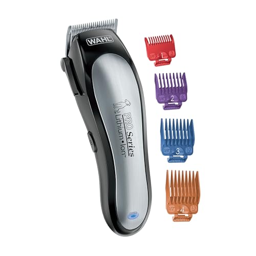 Wahl USA Lithium Ion Pro Series Cordless Animal Clippers – Rechargeable, Heavy-Duty, Electric Dog & Cat Grooming Kit for Small & Large Breeds with Thick to Heavy Coats – Model 9766 | Heavy Duty Electric Dog Grooming Clippers For At Home Haircutting Of Sma