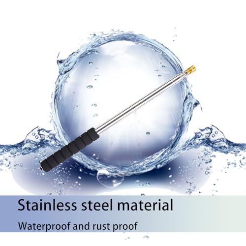 9.8ft Telescopic Flag Pole,Stainless Steel Handheld Portable Extendable Retractable Flagpole with Anti-Slip Grip,Clips,Whistle,Collapsible Telescoping Flag Pole Pointer for Tour Guide,Festival (Black) - color: 9.8ft black