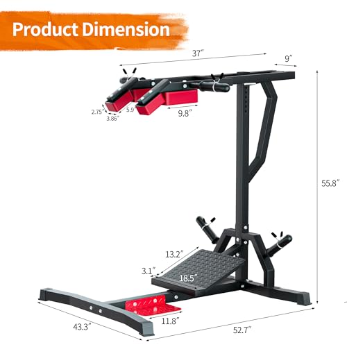 VIVITORY Leverage Squat Calf Raise Machine, Hack Squat Machine | Lower Body Training, Leg Press Machine, Weight Training Home Workout Equipment