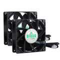 XY-12038B2H High Air Volume Fan, EC Brushless Fan XY12038B2H 110V-240V 0.06A 12CM 120×120×38mm 50/60HZ Cabinet Case Cooling Fans 2PCS