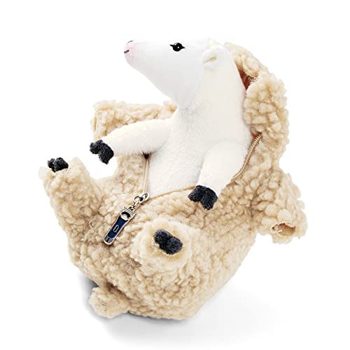 Furvana Shaved Sheep Stuffed Animal | Sheep Plush Toy , Cute Plushie for Girls , Sleeping Pet Buddy, Lamb Stuffed Animal Birthday Gifts for Kids Christmas