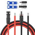 25 FEET 8AWG Solar Panel Extension Cable,8 Gauge Extension Cord, Solar Panel Wire with Extra Fair of Female and Male Quick Connectors Solar Adapter for RV, Off-Grid Systems (25FT Red + 25FT Black) - size: 25FT-8AWG