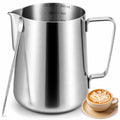 Vakoo Milk Frothing Pitcher, 32oz, 304 Stainless Steel Frother Cup | Dual Scale, Latte Pen Included, Barista Grade, for Espresso Machine, Coffee, Cappuccino, 12oz/20oz/32oz Available - size: 32 Ounces