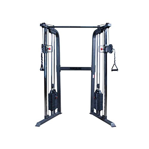 Body-Solid Powerline Cable Crossover Exercise Machine for Home & Commercial Gym, Functional Training Center with Dual Weights Stack for Cable Workout - style: 160lbs. Dual Weight Stack