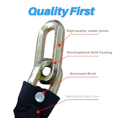 Heavy Duty Cut Proof Security Chain 7ft x 3/8 "Hardened Steel Cut Proof Lock for Motorcycles Trailers Gates Garage Anti Theft Security Chain (7ft) - size: 7ft