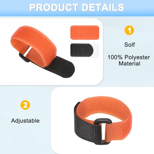 M METERXITY 10-Pack Rooster Collars, 8.07" x 0.79" Adjustable Soft Polyester Anti-Noise Neck Belt for Chickens and Poultry Birds, Noise Control Collar [Orange] - color: Orange