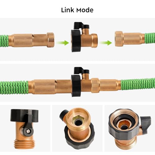 Brass Shut Off Valve Connector, Heavy Duty 3/4” Garden Hose Cut Off Adapter, 2 pack - style: Shut-off-2Pack