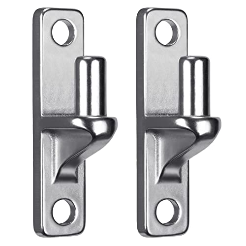 Insaga 304 Stainless Steel Gate Hinges 2 Pcs, Heavy Duty Wall Mount Hinges with 5/8" Pin, One-Piece Casting Farm & Chain Link Fence Gate Hardware - color: Silver-SS-Pin-2Pcs