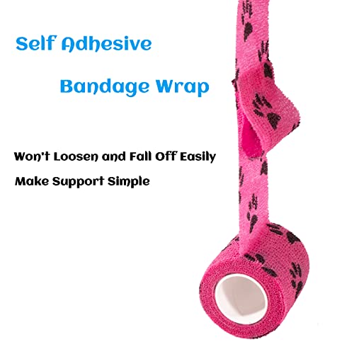 20 Rolls Dog Bandages for Wounds, Self Stick Vet Wrap for Dogs Horse, Vet Tape Elastic Self Adhesive Bandage Wrap(2 Inch 3 Inch) - color: 2 Inch/3 Inch-20 Count Mixed
