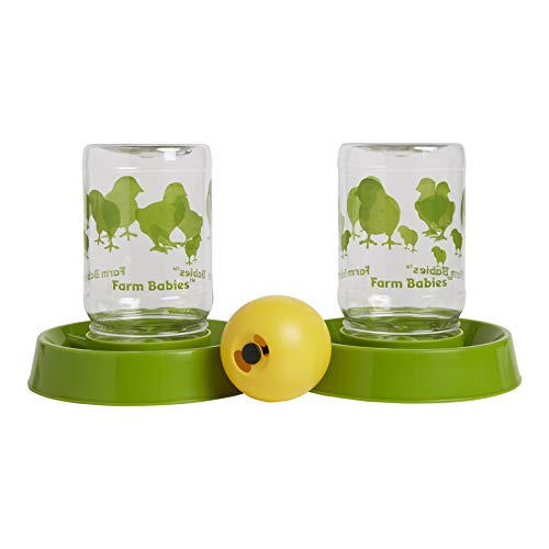 Lixit® Baby Chick Feeder or Waterer - Made in USA (Pack of 2 w/Ball) - size: 32 oz (Pack of 2 w/Ball)