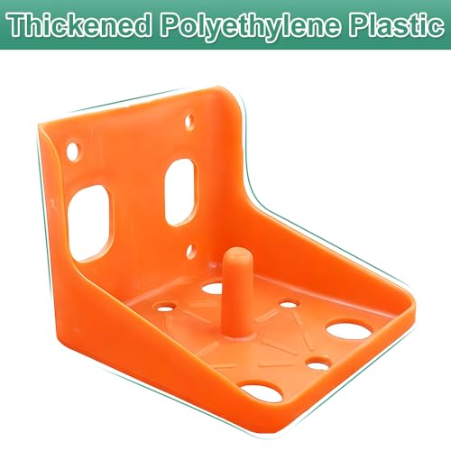 2 Pack Thick Salt Block Holder Mineral Brick Feeder Tray for Cattle Horse Goat Sheep (Small Size, Orange)