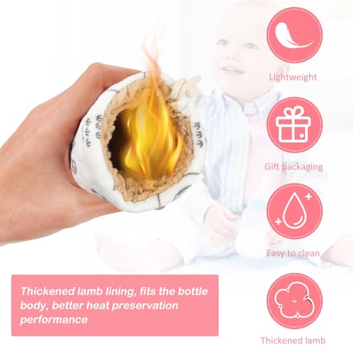 ULTNICE Baby Bottle Insulator Sleeve with String Warm Baby Bottle Cover Glass Nursing Feeder Warm Holder Pouch Infant