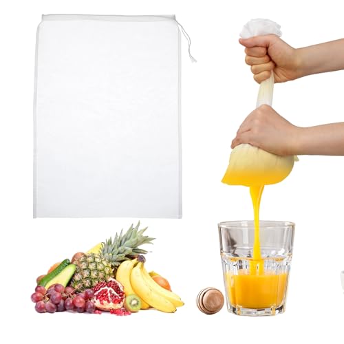 6Pack Nut Bag Strainer 18 x 12 Inch Cheesecloth Bags 200 Mesh Nut Milk Bag | for Straining, Nylon, Cheese Cloth Bags, Reusable, for Straining Fruit Juice, Cheese, Coffee, Tofu, Yogurt, Tea - size: 18 x 12 Inch