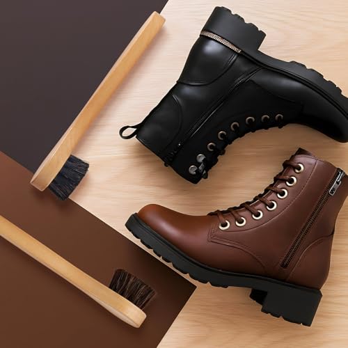 2 Pcs Horsehair Shine Shoes Brush Kit Polish Dauber Applicators Cleaning Leather Shoes Boots Care Brushes Suede Cleaner Brush(Wooden Long Handle) - style: Wooden Long Handle