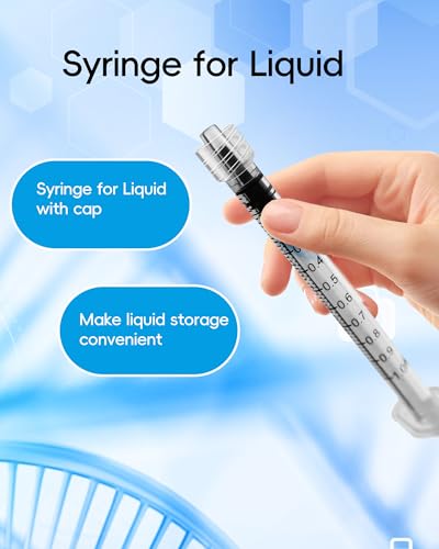 1ml Luer Lock Syringe without Needle - 1cc Plastic Syringes, Sterile, Individually Sealed, Pack of 30 - size: 1ML