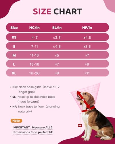 MIDOG Dog Cone Collar After Surgery, Soft Dog Cone Alternative to Stop Licking,Adjustable Elizabethan Recovery Cones for Small to Large Sized Dogs - color: Pink, size: XS