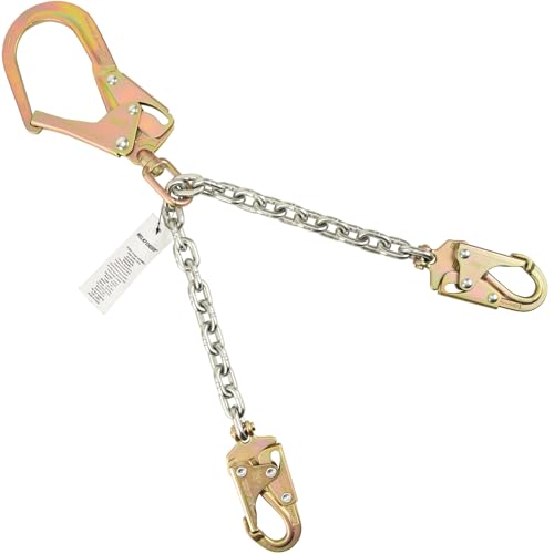 Rebar Positioning Chain Assembly with Swivel Double Self-Locking Snap Hooks Construction Positioning Chains ANSI/OSHA Compliant