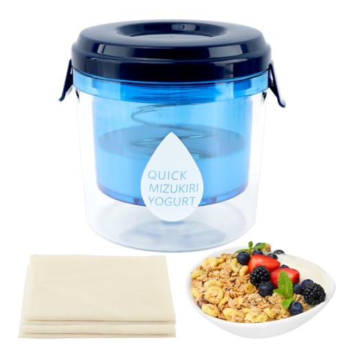 Greek Yogurt Strainer with Lid, Reusable Yogurt Filter with Ultra Fine Mesh Yogur-t Strainer to Makes small batches of Thick Creamy Greek or Coconut Yogur-t Cheese, Soy Milk