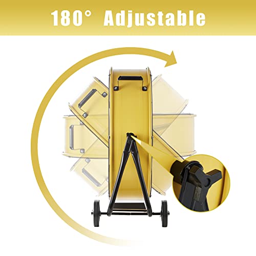HiCFM 24" Industrial Drum Fan 3-Speed Heavy Duty Metal Air Circulator | 8800 CFM High Velocity Industrial Fan with Casters Handle for Basement Warehouse Factory workshops - style: 24" Drum Fan with Wheels