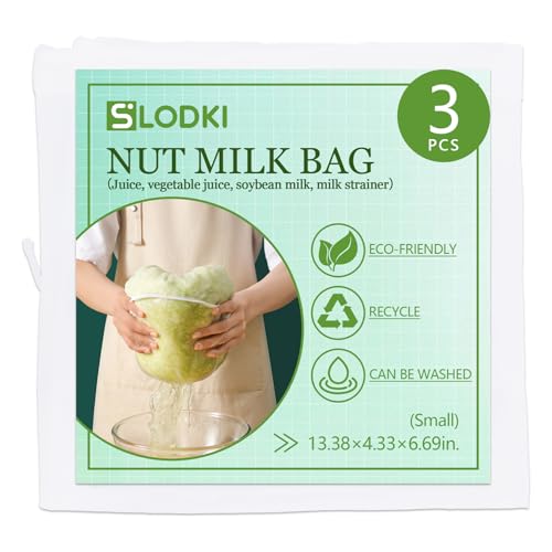 Cheese Cloth Bag For Straining, Nut Milk Bag - Reusable Straining Bags For Nut Milk, Soy Milk, Dumpling Fillings, And More (3, S) (3, S) - size: S