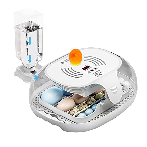 Egg Incubators, 16 Eggs Incubator for Hatching Eggs with Automatic Egg Turning & Temperature Control & Auto Water Adding for Farm Hatching Chicken Quail Ducks