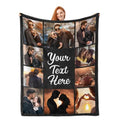 inkArts Custom Blanket Throws with Photos Text Personalized with Picture Customizable, Customize for Mom, Dad, Couple, Girlfriend, Boyfriend, Husband & Wife - color: Ten Photo