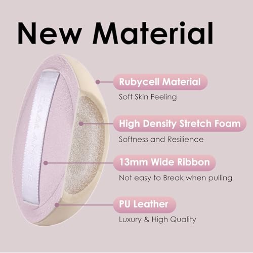 COOL-ANGLE Makeup Sponge Blender, Latex-Free, Pale Pink, Medium, 5 Pcs | For Liquid Foundation And Powder, Wet Or Dry Dual Use, Beginner Friendly, Washable Latex-Free Material, Daily Makeup Tool - color: A4:Pale Pink*5