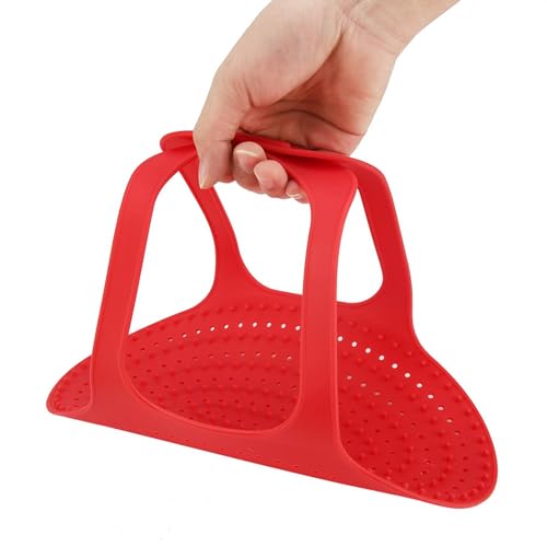 Heat Resistant Turkey Lifter, Poultry Lifter Turkey Roasting Sling, Oven Baking Mat Silicone Mat Non-Stick Cooker Sling, Multipurpose Cooking Accessory(Red) - color: Red