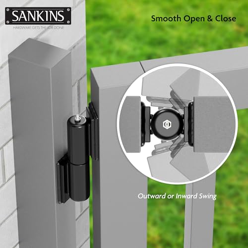 7" Heavy Duty Gate Hinges, Weld on Hinges 900lbs Capacity, Outdoor Trailer Gate Hinge, Barrel Hinges Heavy Duty for Trailer Ramp Outdoor Driveway Gate, 2 Pack - size: 7inch