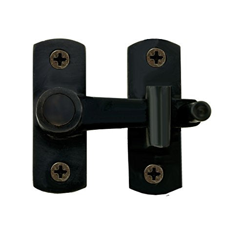 Renovators Supply Manufacturing Door Latch 2 in. Oil Rubbed Bronze Gate Latch/Barn Door Latch Lock with Mounting Hardware - color: Oil Rubbed Bronze
