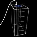 dosing Pump Liquid containers,Liquid srorage Bucket,Aquarium Air Pump Accessories，Reservoir dosing Container Made of acryli (5L/1.32gal Blue lid) - size: 5L 1grid blue lid