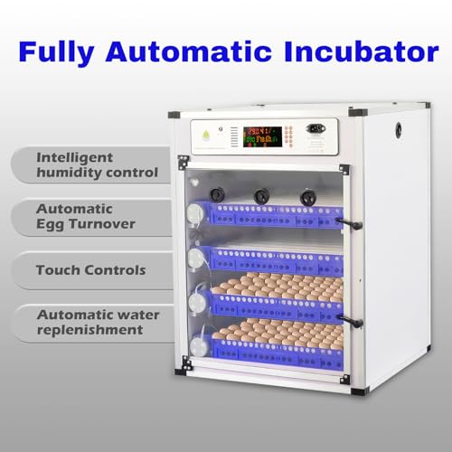 68 Eggs Incubator ，Automatic Incubator for Hatching Eggs, with Automatic Egg Turning and Temperature Humidity Control, Poultry Hatching Incubator for Chicken Duck Goose Quail Bird - color: 68 Eggs