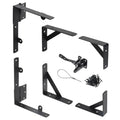 Gate Corner Brace Brackets Heavy Duty Anti Sag Gate Kit with Gate Latch for Wooden Fence Gate Hardware Kit - size: Single Door Set