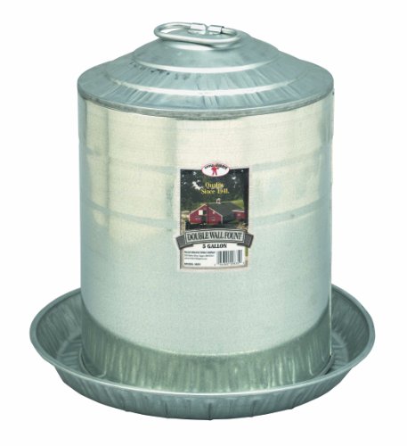 Miller 9835 5-Gallon Galvanized Poultry Fountain - size: 5 Gallon