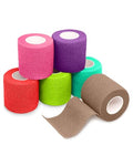 FriCARE Self Adhesive Bandage Wrap, Medical Tape in First Aid Kit | Elastic Cohesive Bandages for Sports/Vet/Wrist Ankle Wounds, 2 Inches X 5 Yards, Latex-free 6 Rolls, Quartz Glow - color: Quartz Glow
