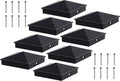 GreenLighting 4x4 Aluminum Pyramid Post Cap Cover (Black 8 Pack) Fits 4x4 Nominal Wood (True 3.5 x 3.5) Powder Coated Matte Outdoor Post Caps Cover, Fence Wood Post, Decking, Waterproof - color: Black 4x4, size: 8 Pack