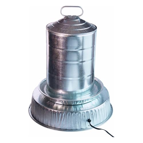 Farm Innovators 125 Watt Heated Base for Double Wall Metal Poultry Founts with 35 Degrees Fahrenheit Temperature and Below, 3 Pack, Metallic
