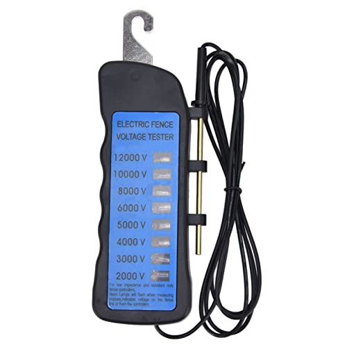 Electric Fence Tester MLD 002A6, 12KV Electric Fence Fault Finder, Equipped with Electric Fence Indicator Light for Farms, Gardens and Livestock Enclosures, 6.5x2.4x0.8in