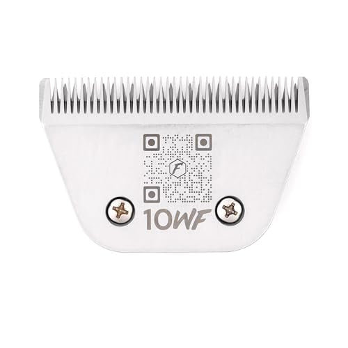 Fresh 10WF Dog Grooming Blade, 1/16" (1.5 mm) Cut, Fits Andis, Oster, Wahl A5 Detachable Clippers, Wide High-Carbon Steel Blade with Chrome Coating, Sharp & Durable for Fast, Full-Body Grooming - size: 10WF