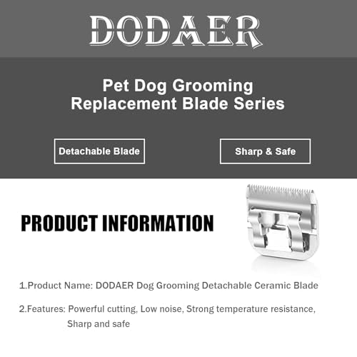 3/4HT Detachable Dog Grooming Stainless Steel Blades for Andis/Oster A5 | Compatible with wahl km10 dog clipper ,Cut Length 3/4"(19mm) - color: Silver, size: 3/4HT 19mm