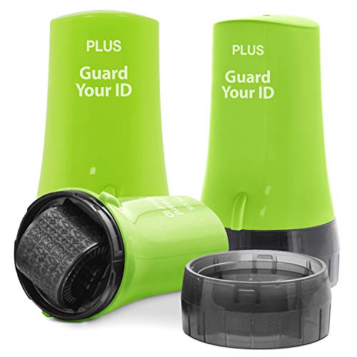 Guard Your ID Identity Theft Protection Roller Stamp, 3-Pack for Mail - color: Green, size: Standard 3-Pack