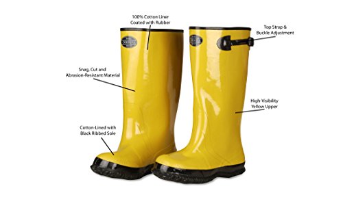 Cordova Safety Products mens Over-the-shoe Heavy Duty With Ribbed Soles, Top Strap and Buckle Adjustment Cordova Safety Products Over the Shoe Style Rubber Boots Slush Bootss for Construction Manufactur, Size 10, Size 10 US - size: 10