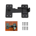 Flip Latch Lock,90 Degre Heavy Duty Gate Latch with Padlock Hole,Safety Door Bolt Latch Lock,Barn Door Lock Suitable for Wooden Fences,cabinets, bathrooms, Toilets, Windows, etc. - size: 1 Piece