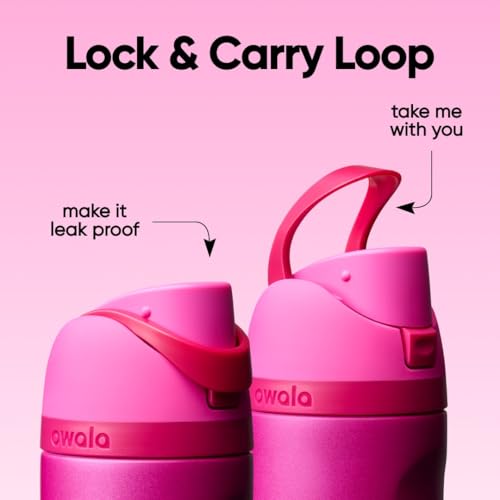 Owala FreeSip Kids Stainless Steel Water Bottle 16 oz Read My Lips - color: Read My Lips, size: 16 Ounces